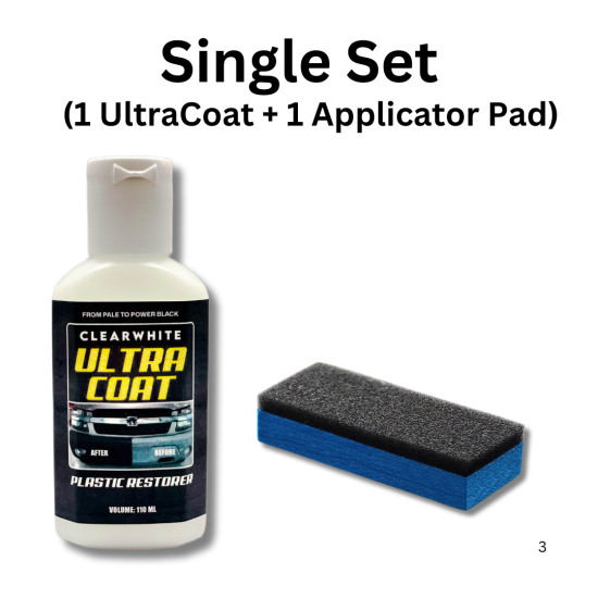 ClearWhite Ultra Coat Quartz Plastic Coating Faded Plastic Renewal for Car Motor Trim Crystal Coating Concentrated