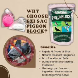 EziSac Anti Pigeon Crow Bird Repellent Halau Burung Gagak Anti Merpati Berak Outdoor Effective Natural Long Lasting