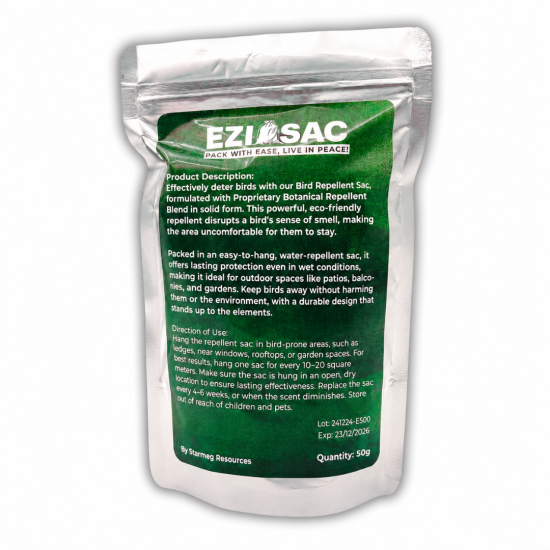 EziSac Anti Pigeon Crow Bird Repellent Halau Burung Gagak Anti Merpati Berak Outdoor Effective Natural Long Lasting