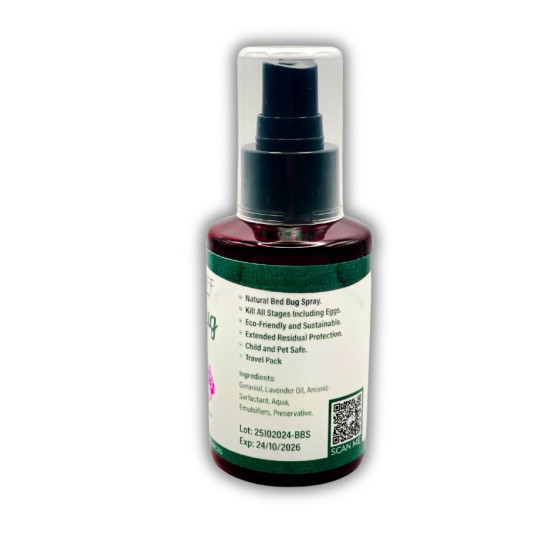 Travel-Sized Bed Bug & Flea Spray (100ml) – Effective, Safe, and Lavender Scented Travel-Sized Bed Bug & Flea Spray (100ml) – Effective, Safe, and Lavender Scented