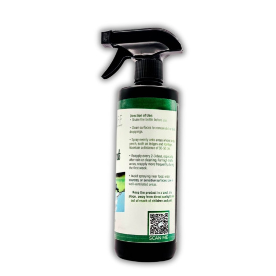PestOff Bird Repellent Spray Natural Effective for Repel All Birds Bird free Halau Burung Pigeon Repellent Halau Merpati Oil Based