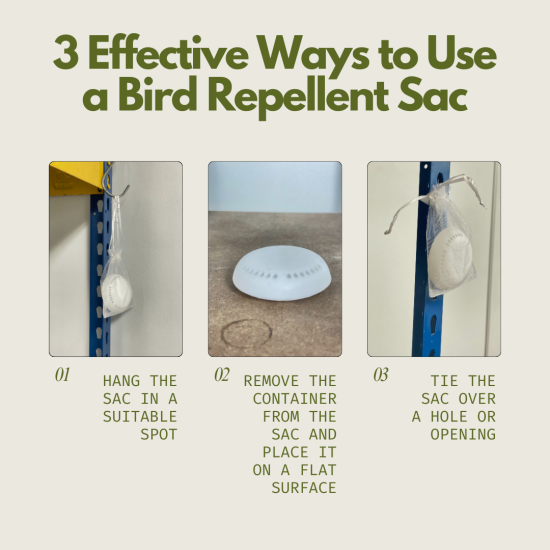 EziSac Anti Pigeon Crow Bird Repellent Halau Burung Gagak Anti Merpati Berak Outdoor Effective Natural Long Lasting