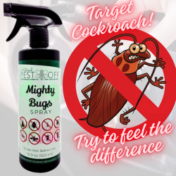 PestOff Mighty Bug Spray Bunuh Lipas Dalam Kereta Fast-Acting Formula Perangkap Lipas Kill German Cockroach Kill Roaches Kill Cockroach