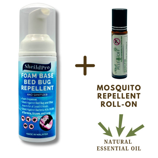 ShieldPro Foam Bed Bug Repellent - Fast-Acting & Gentle Protection, Repel Bed Bugs from Skin, Mosquito Protection ShieldPro Foam Bed Bug Repellent - Fast-Acting & Gentle Protection, Repel Bed Bugs from Skin, Mosquito Protection