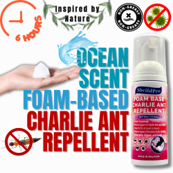 ShieldPro Foam Charlie Ant Repellent -  Repel Semut Charlie from Skin, Fast-Acting & Gentle Protection