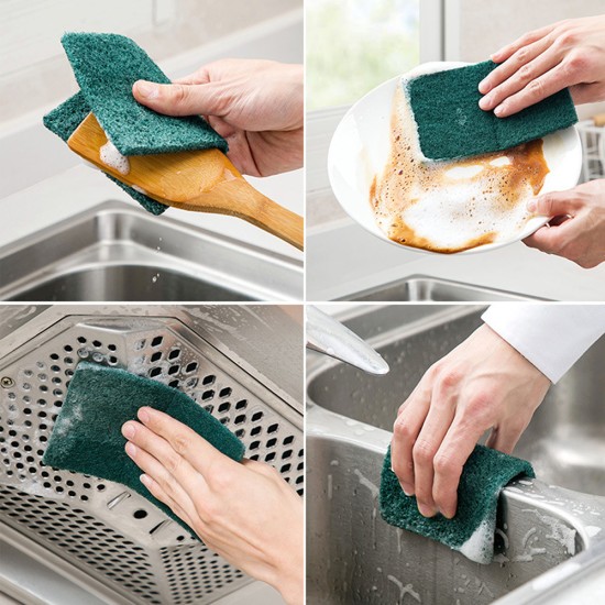 3M Scotch Brite Tough Clean Scrub Pads Powerful Scrubbing For Stuck On Messes (5pcs) Dish Pot Cleaning Wash