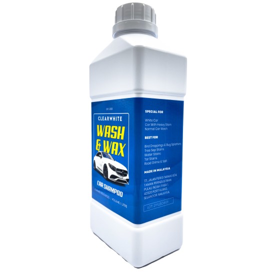 ClearWhite SIO2 Ceramic Coating Car Shampoo | High Foam Shine | Bug Tree Sap Stain Remover White Car