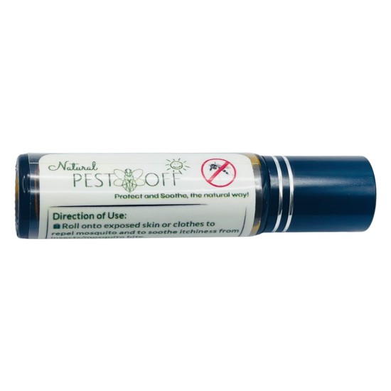 PestOff Natural Mosquito Repellent Roll On with Essential Oils and Aloe Vera Ubat Nyamuk Semula Jadi Ubat Nyamuk Aedes
