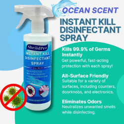 ShieldPro Instant Kill Disinfectant Spray Safe Disinfectant Spray Instant Germ Kill Surface Cleaner Kill Germs Fast