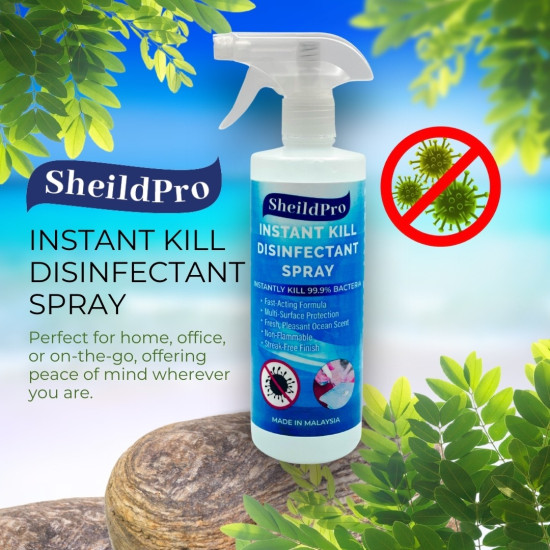 ShieldPro Instant Kill Disinfectant Spray Safe Disinfectant Spray Instant Germ Kill Surface Cleaner Kill Germs Fast ShieldPro Instant Kill Disinfectant Spray Safe Disinfectant Spray Instant Germ Kill Surface Cleaner Kill Germs Fast